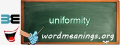 WordMeaning blackboard for uniformity